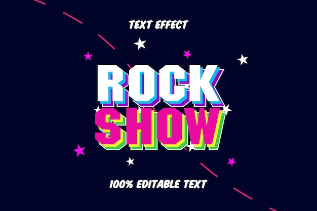 Rock show editable text effect