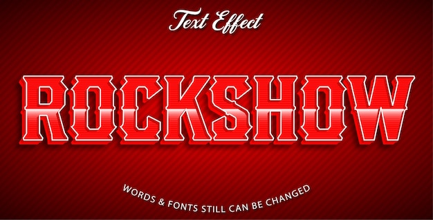 Rock show text effect style