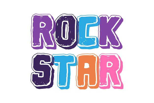 rock star positive lettering