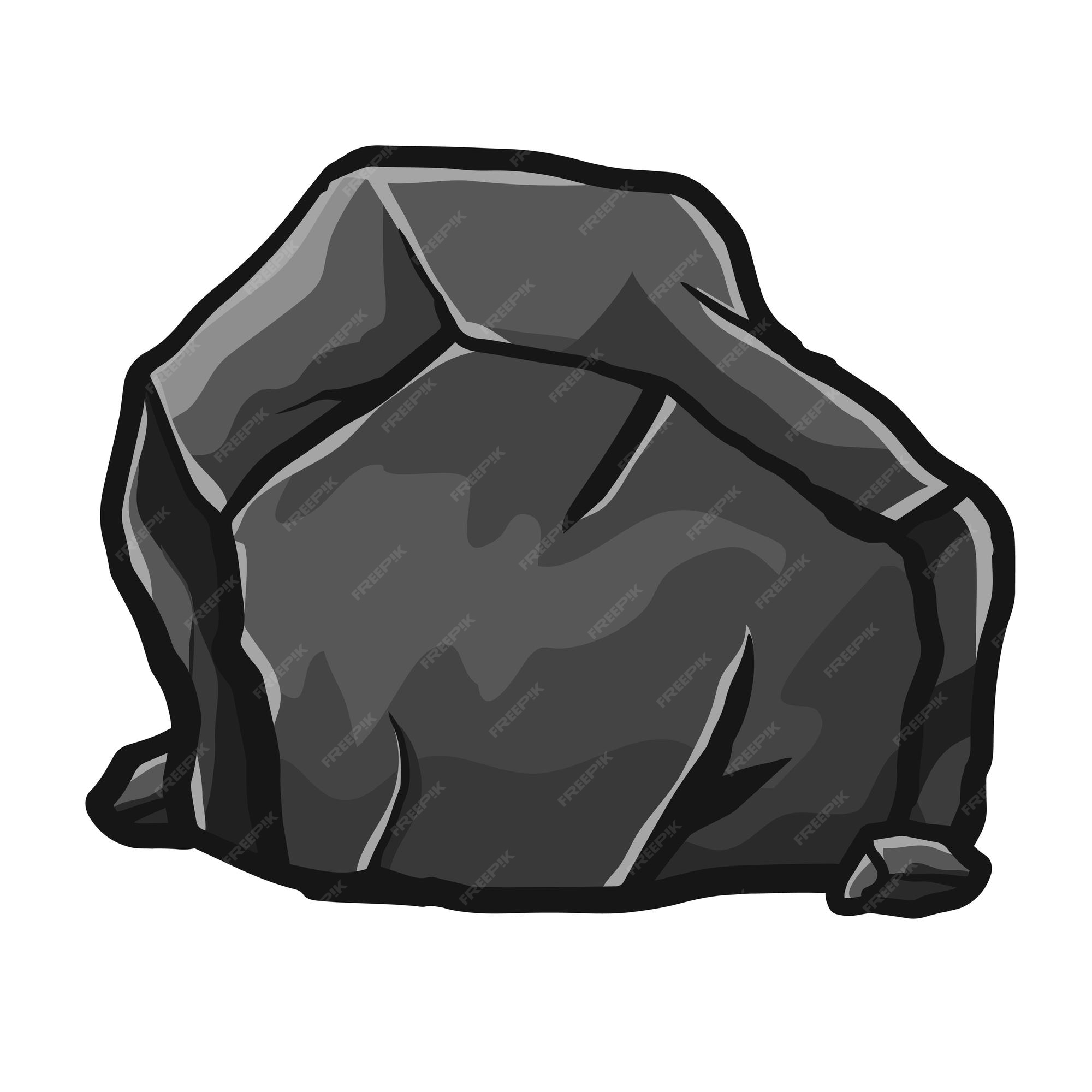 Premium Vector | Rock stone boulders cartoon isometric illustration drawing  style vector