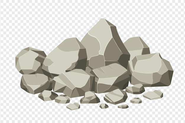 Rock and stones collection vector illustration