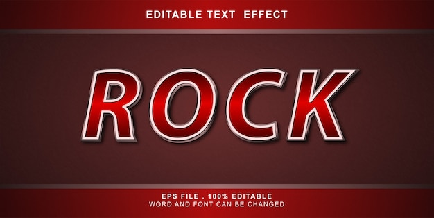 Rock text effect editable illustration