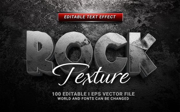 Vector rock text effect