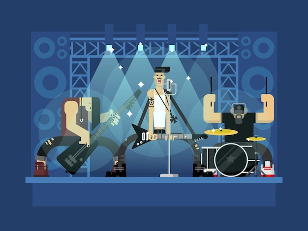 Vector rockband illustratie