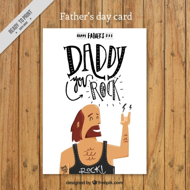 Rocker dad card