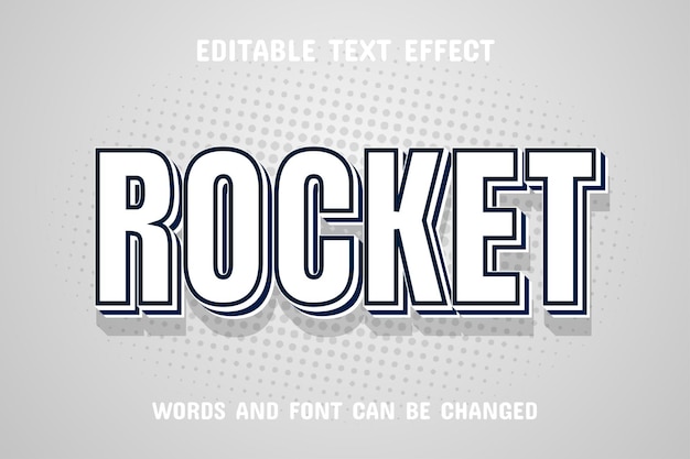 Текстовый эффект ракеты 3d