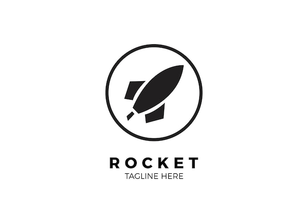 Rocket Advance-technologie die vectorlogo-ontwerp lanceert