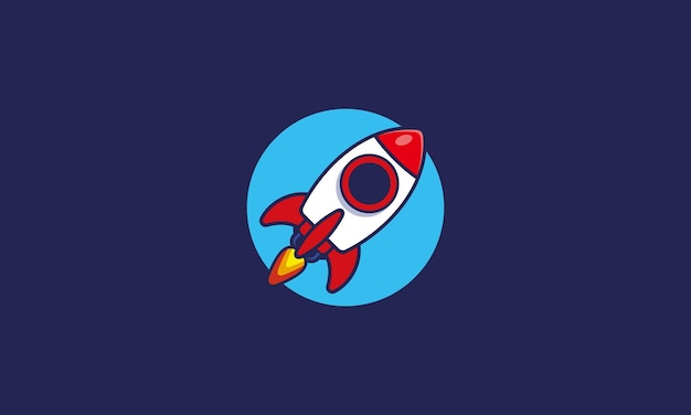 Rocket background in flat style