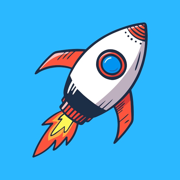 Rocket cartoon icon vector illustration