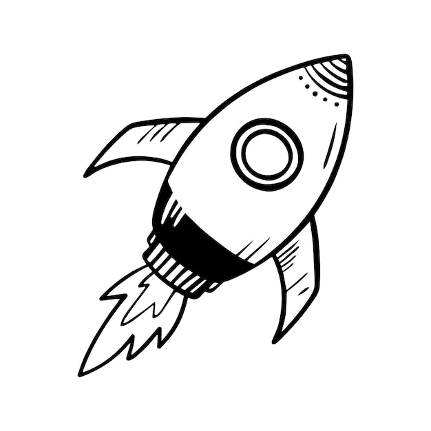 Rocket cartoon icon vector illustration