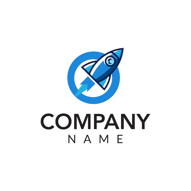 Rocket consulting vector logo icona illustrazione