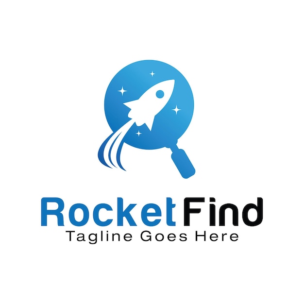 Rocket Find logo design template