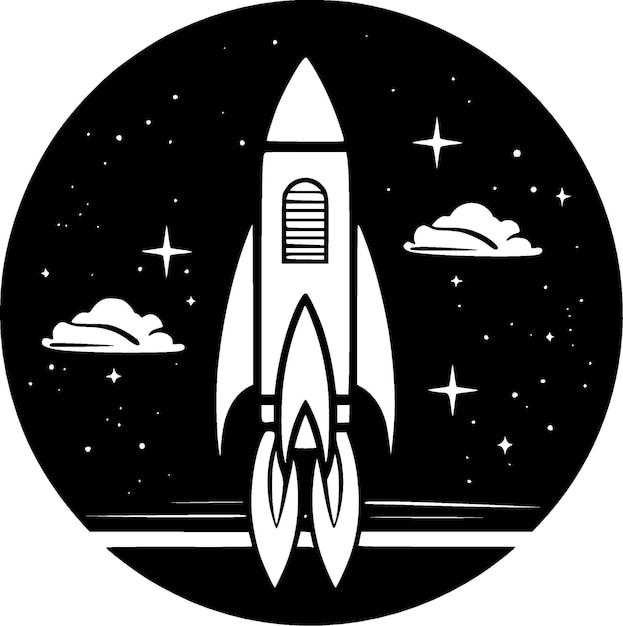 Rocket High Quality Vector Logo Vector illustration ideal for Tshirt graphic