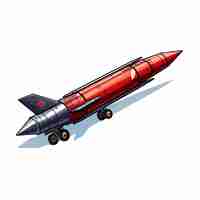 Vector rocket icon 3d