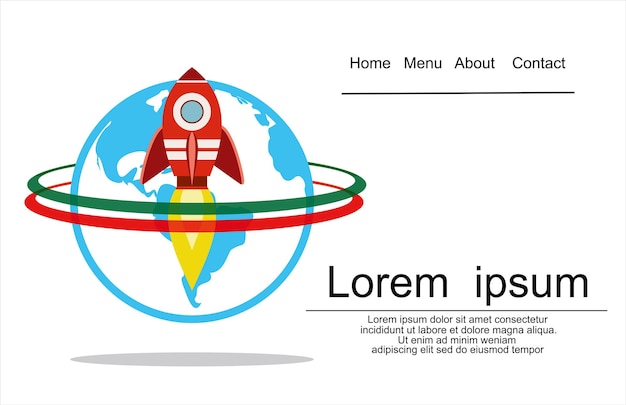 Vettore rocket icon.icon.vector illustrazione spazio di progettazione