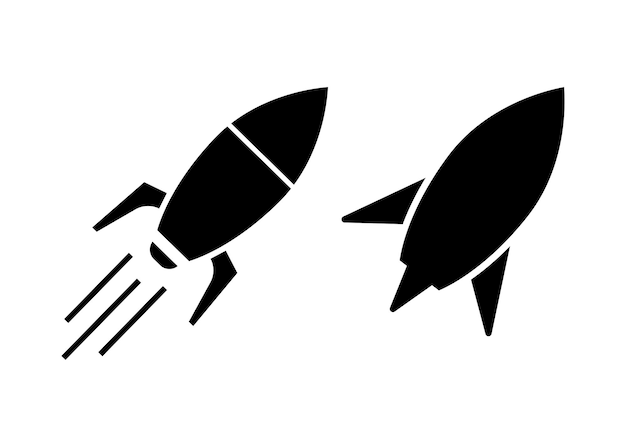 Rocket icon silhouette