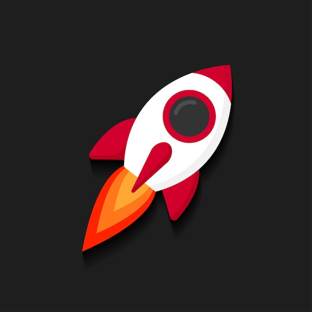 Rocket icon start up concept