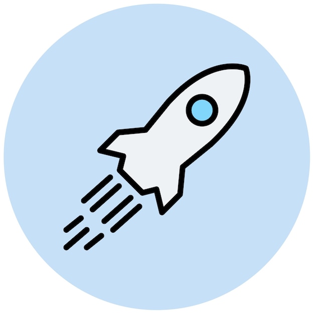 ロケットアイコンのベクトル画像は撮影に使用できます