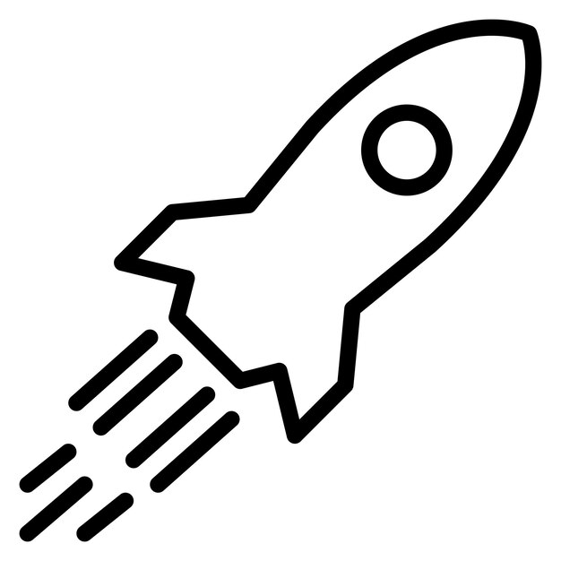 ロケットアイコンのベクトル画像は撮影に使用できます
