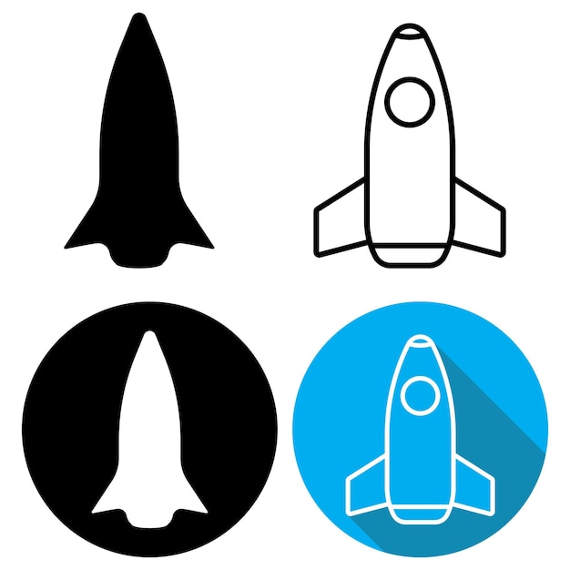 rocket icon vector template illustration logo design