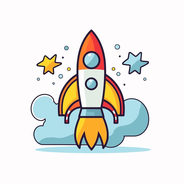 Rocket icoon Platte illustratie van rocket icoon vector icoon voor webontwerp