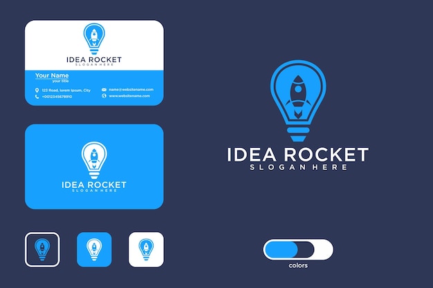 Idea razzo logo design e biglietto da visita