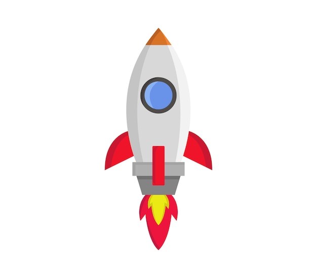 Rocket illustrated on a background