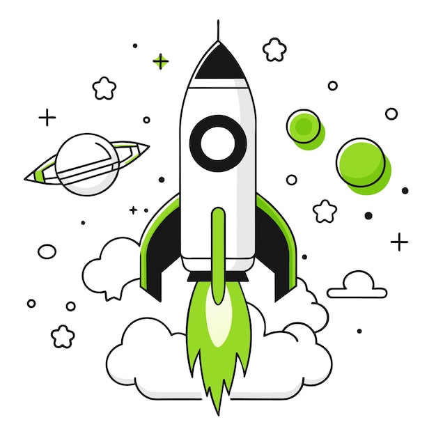 ロケットのイラスト