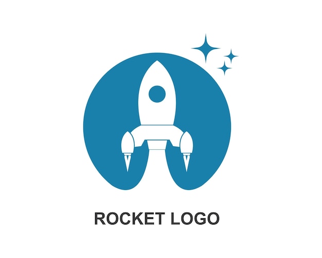 Modello icona vettore logo illustrazione razzo