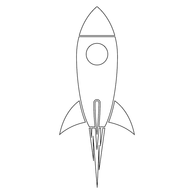 Rocket ilustration logo vector