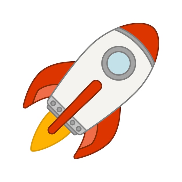 Rocket isolated on white background