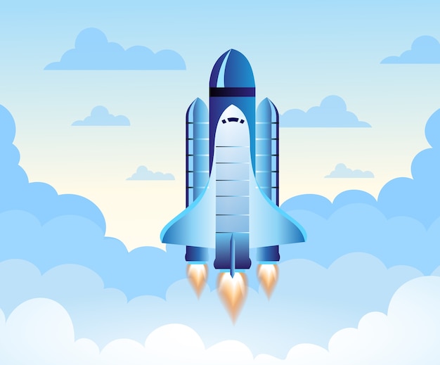 Rocket launch illustration