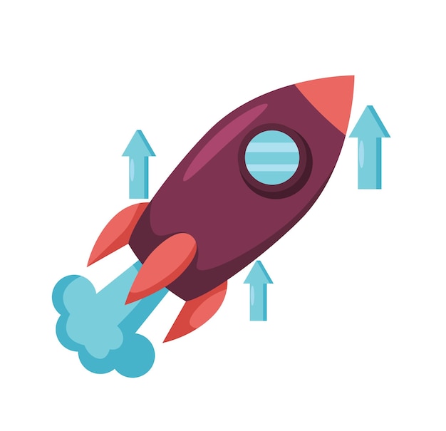 Rocket launch. start-up symbol vector illustration