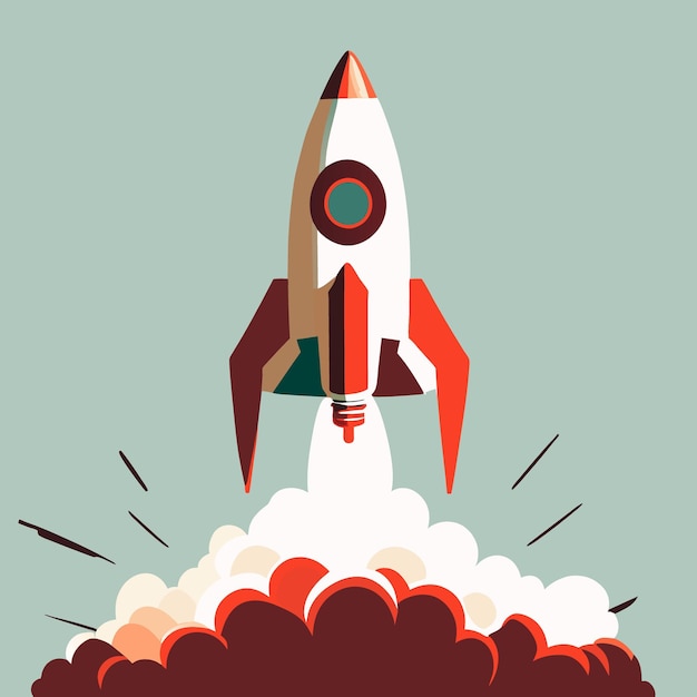 rocket launcher vector illustration flat