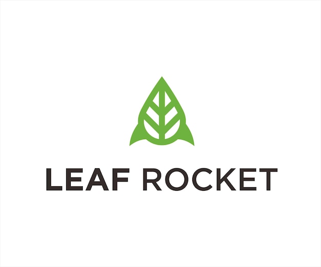 Rocket Leaf Logo Design Vector Illustratie