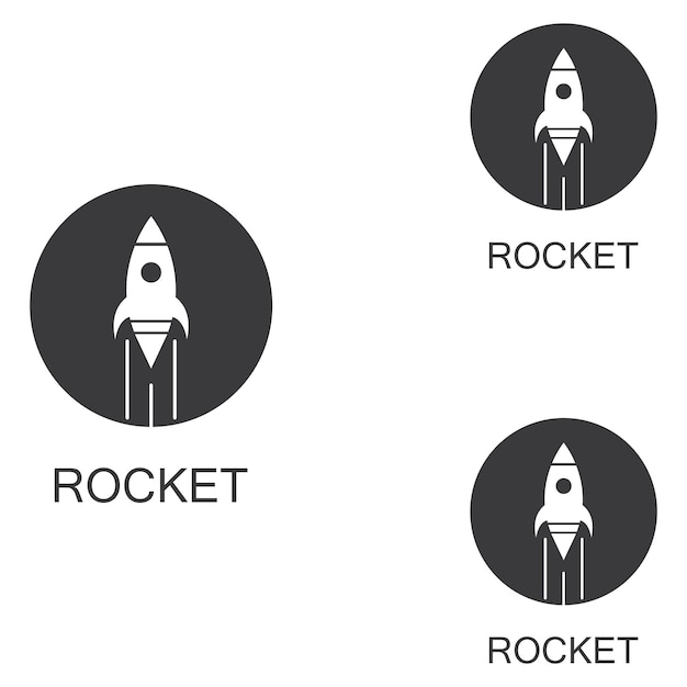 ロケットのロゴとシンボルデザインベクトルイラスト