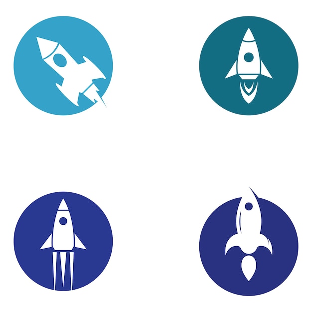 벡터 로켓 로고 및 기호 디자인 벡터 일러스트 레이 션