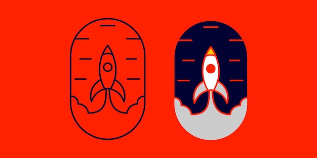 Design del logo rocket per più attività