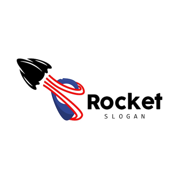 Rocket Logo Design ruimteverkenningsvoertuig