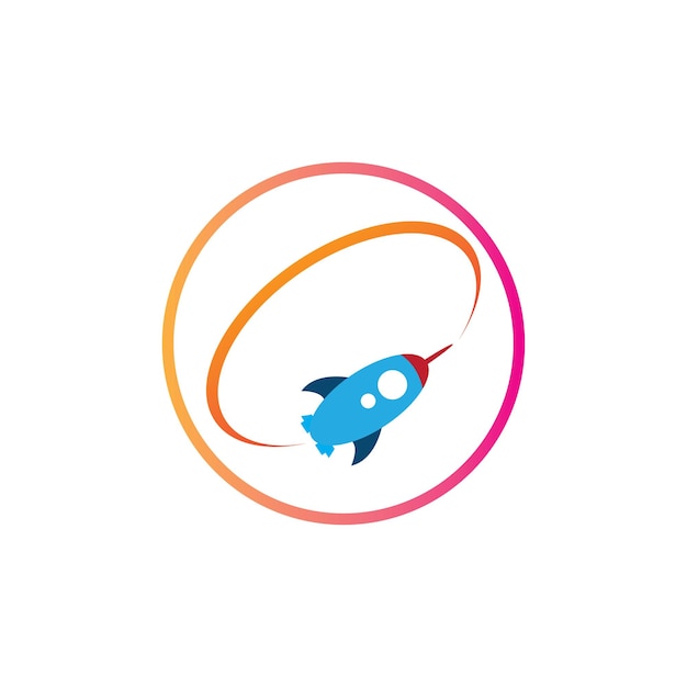 Дизайн логотипа ракеты Векторная иллюстрация дизайна логотипа ракеты