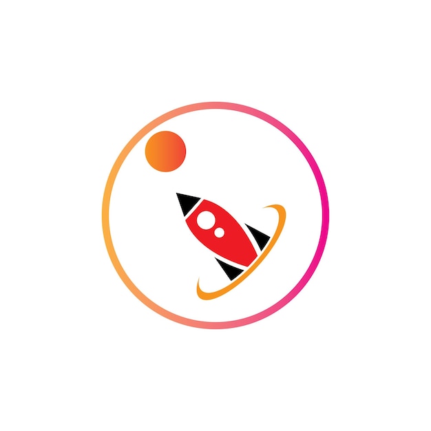 Дизайн логотипа ракеты Векторная иллюстрация дизайна логотипа ракеты