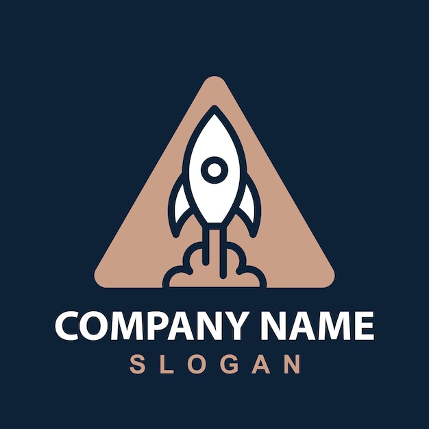 rocket logo design template in the form of pramit