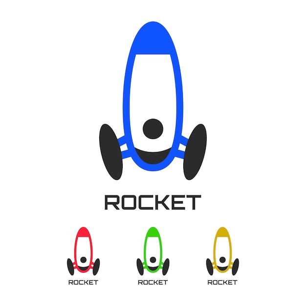 rocket logo design template sport logo