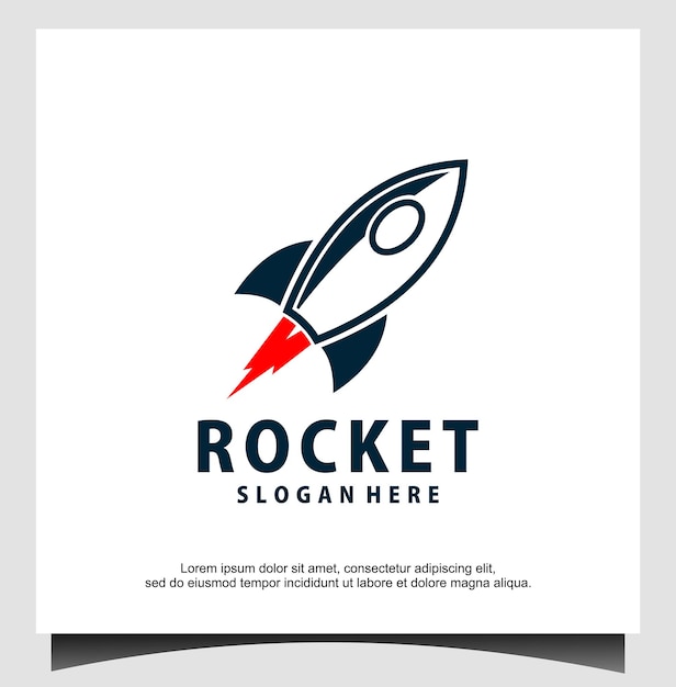 Modello di progettazione logo rocket