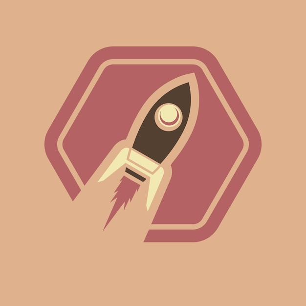 Rocket logo design vector space craft logo design concept