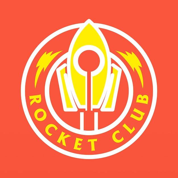 Rocket logo design vector space craft logo design concept