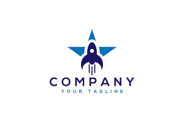 Vector rocket logo design