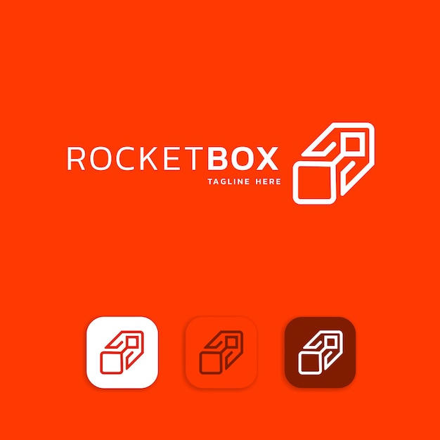 Элементы шаблона дизайна логотипа rocket