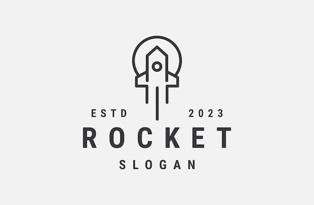 Rocket logo icon design template vector illustration