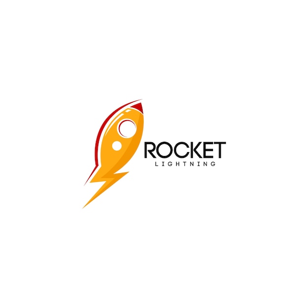 Vector rocket logo sjabloon